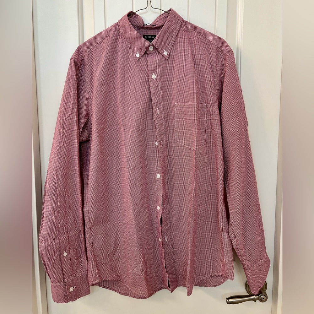 J. CREW GINGHAM FLEX CASUAL SHIRT - SLIM FIT